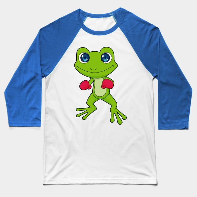 Frog Boxing Boxer Boxing gloves Baseball T-Shirt by Markus Schnabel